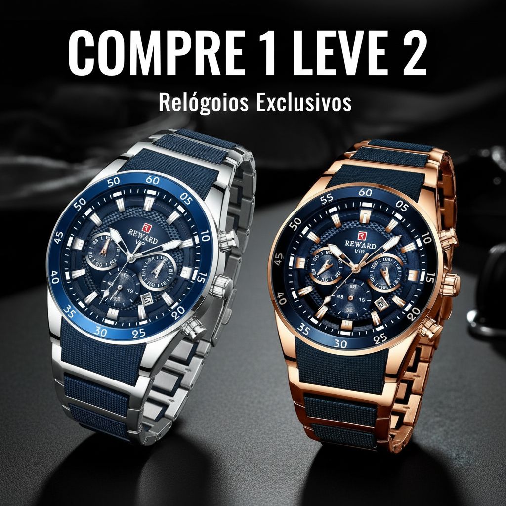 Relógio Masculino REWARD - PAGUE 1 LEVE 2
