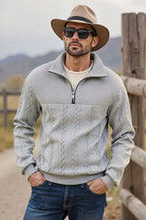 Pulôver Gola Alta com Ziper Texas