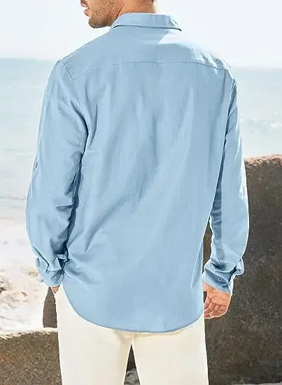 Camisa Masculina Florida de Algodão 2025