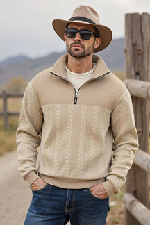 Pulôver Gola Alta com Ziper Texas