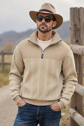 Pulôver Gola Alta com Ziper Texas