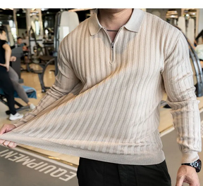 Camisa Polo Infinity Zip – Elegância e Conforto no Outono/Inverno