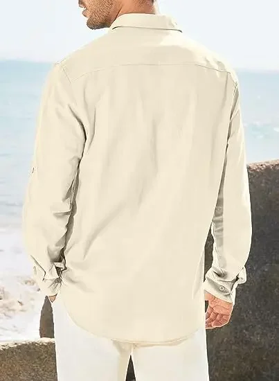 Camisa Masculina Florida de Algodão 2025