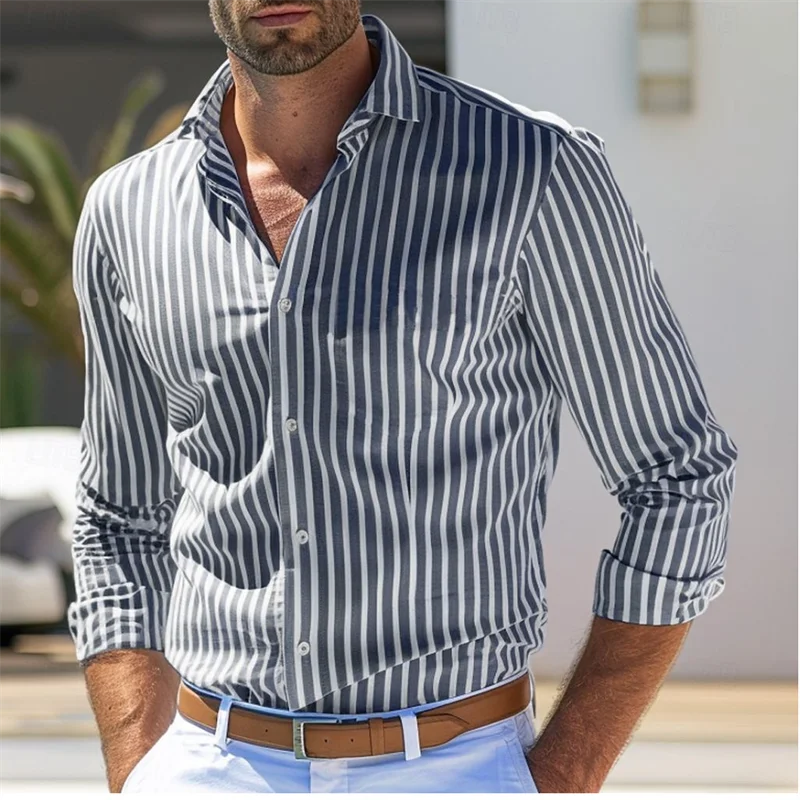 Camisa Masculina Xadrez 2025 – Casual & Resort