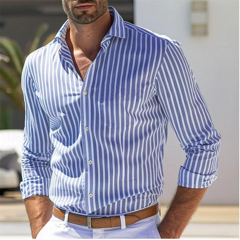 Camisa Masculina Xadrez 2025 – Casual & Resort