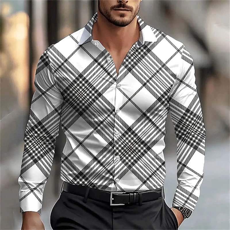 Camisa Masculina Casual de Manga Comprida - Vento Listrado