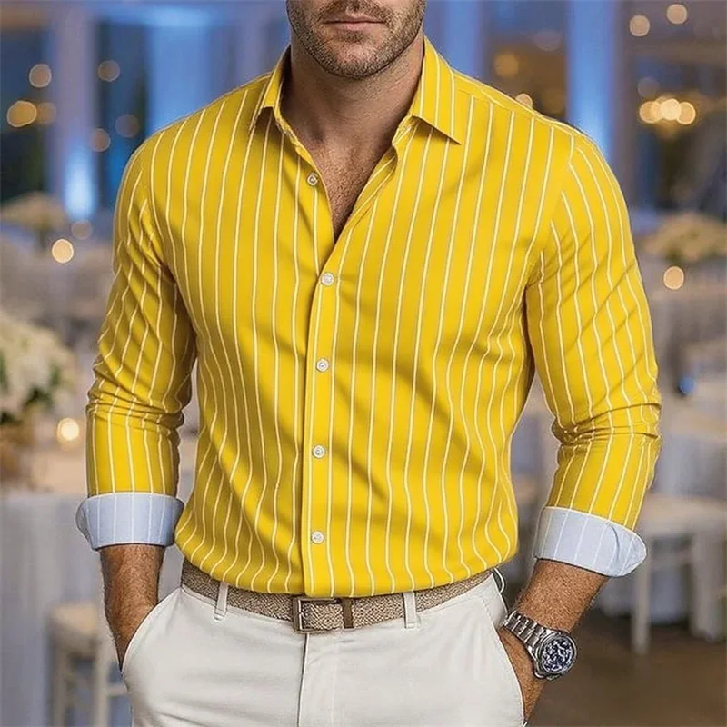 Camisa Masculina Listrada – Festa Casual