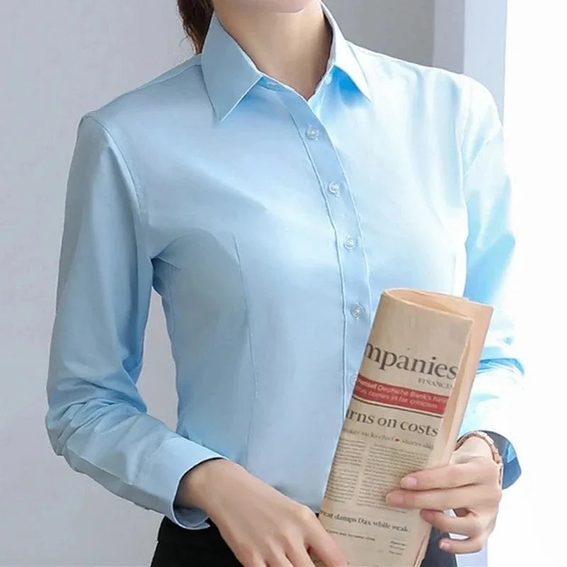 Camisa social elastech feminina