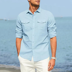 Camisa Masculina Florida de Algodão 2025