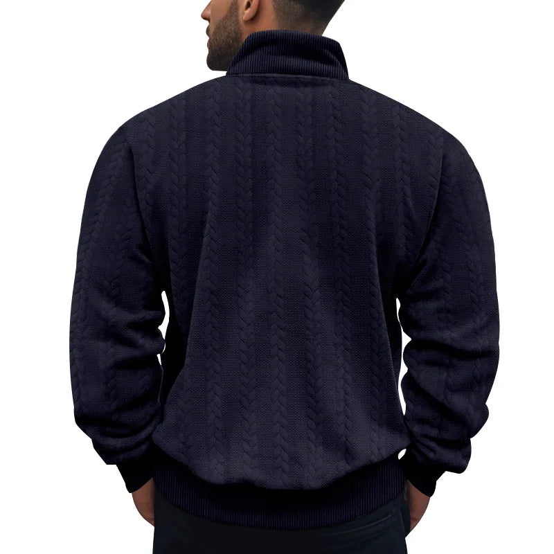 Pulôver Gola Alta com Ziper Texas