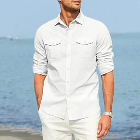 Camisa Masculina Florida de Algodão 2025