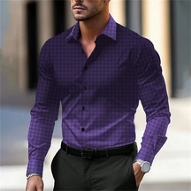 Camisa Masculina Casual de Manga Comprida - Vento Listrado