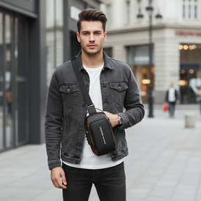 Bolsa Masculina CrossShield – Segurança, Estilo e Praticidade