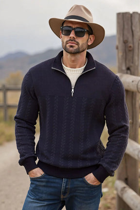 Pulôver Gola Alta com Ziper Texas