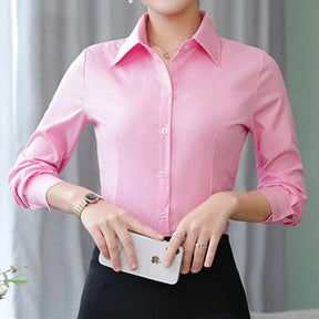 Camisa social elastech feminina
