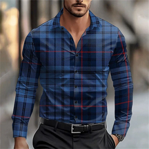 Camisa Masculina Casual de Manga Comprida - Vento Listrado