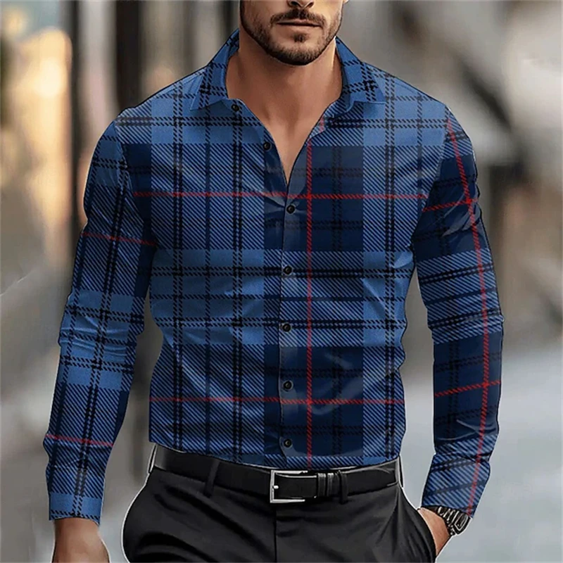 Camisa Masculina Casual de Manga Comprida - Vento Listrado