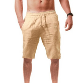 Bermudas Masculinas de Linho – Verão & Fitness