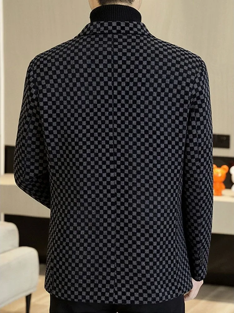 Terno Masculino Xadrez Corell – Elegância Casual e Estilo Contemporâneo