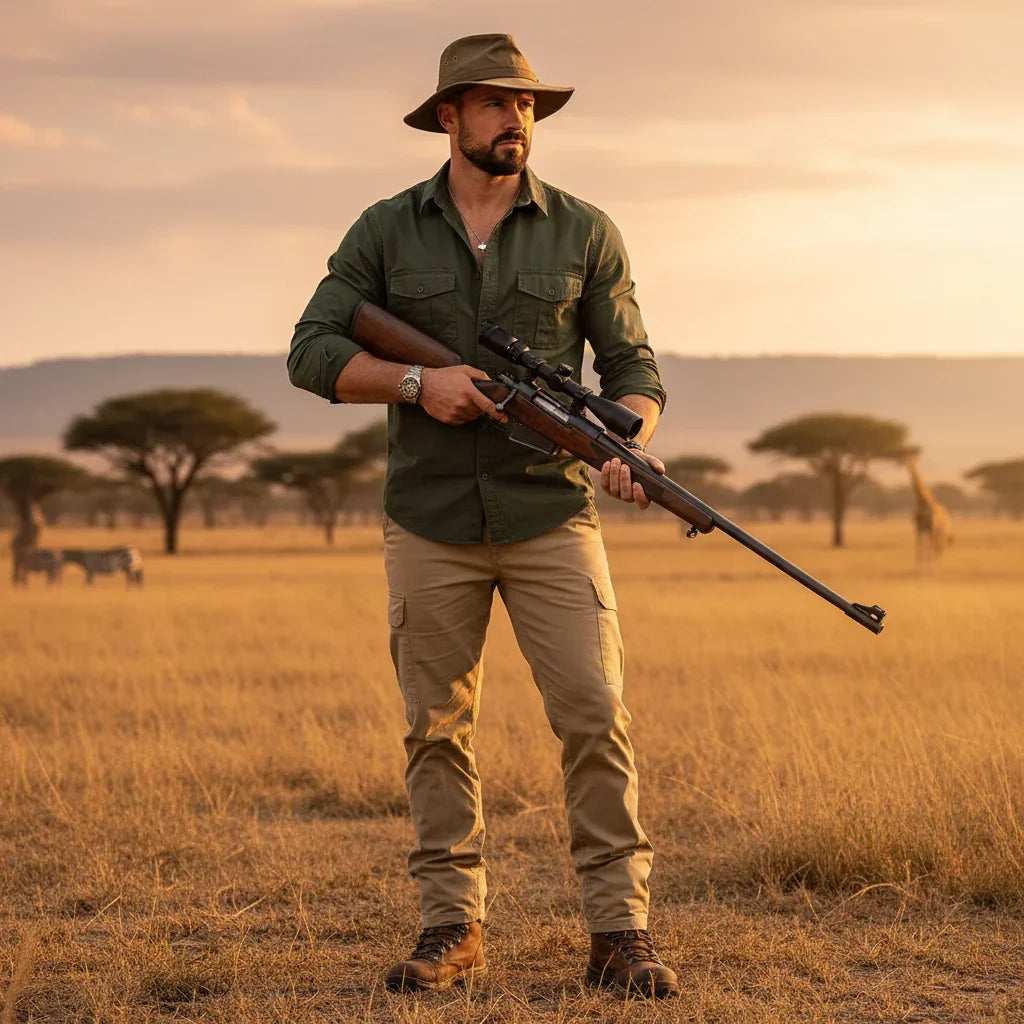 Pague 1 leve 2 | Camisa Social Safari Elegante Premium + RELOGIO de brinde