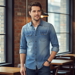 Pague 1 e Leve 2 | Camisa Jeans Minimal Classic