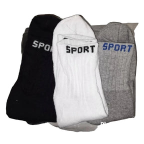 Kit 3 Pares Meia Cano Alto Sport Comfort