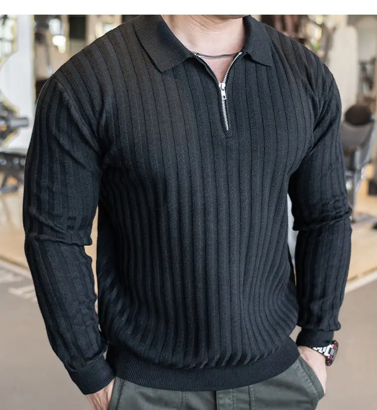 Camisa Polo Infinity Zip – Elegância e Conforto no Outono/Inverno