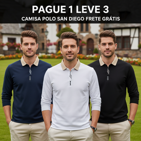 Pague 1 Leve 3 | Camisa Polo San Diego Manga Longa