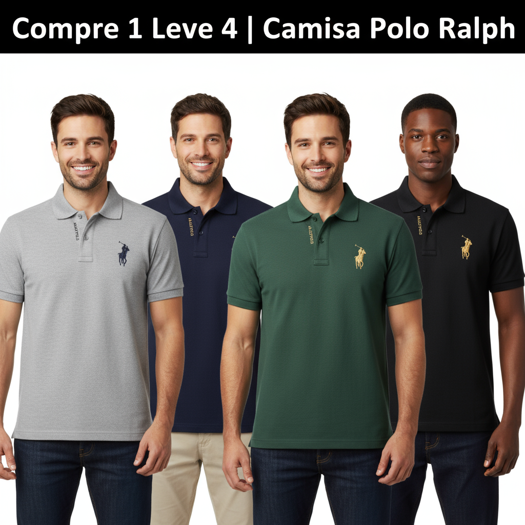 Compre 1 Leve 4 | Camisa Polo Ralph® + Relogio de Brinde