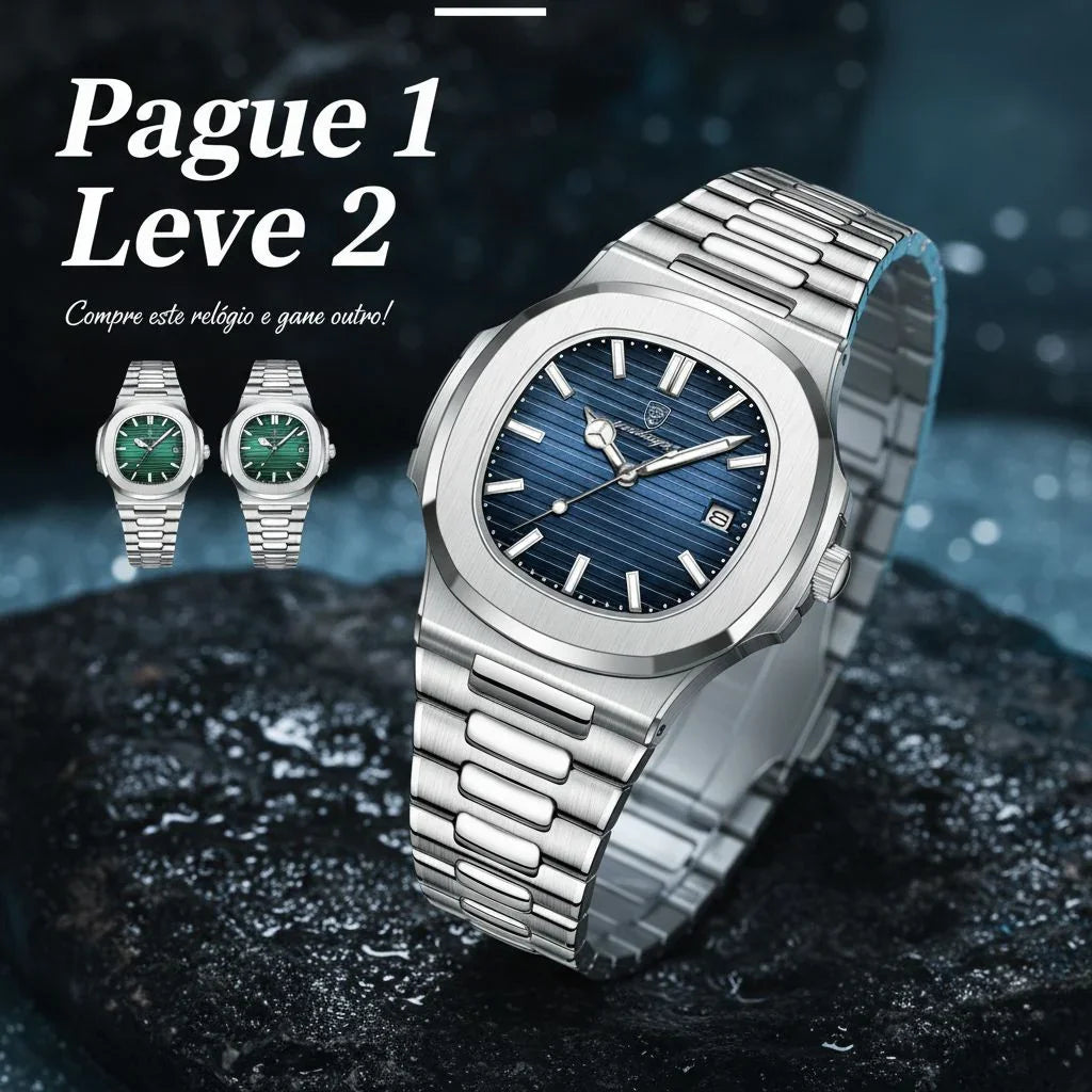 Pague 1 Leve 2 | Relógio Masculino Poedagar Classic