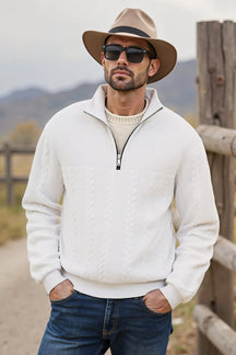 Pulôver Gola Alta com Ziper Texas