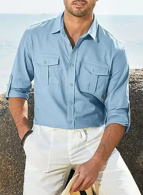 Camisa Masculina Florida de Algodão 2025