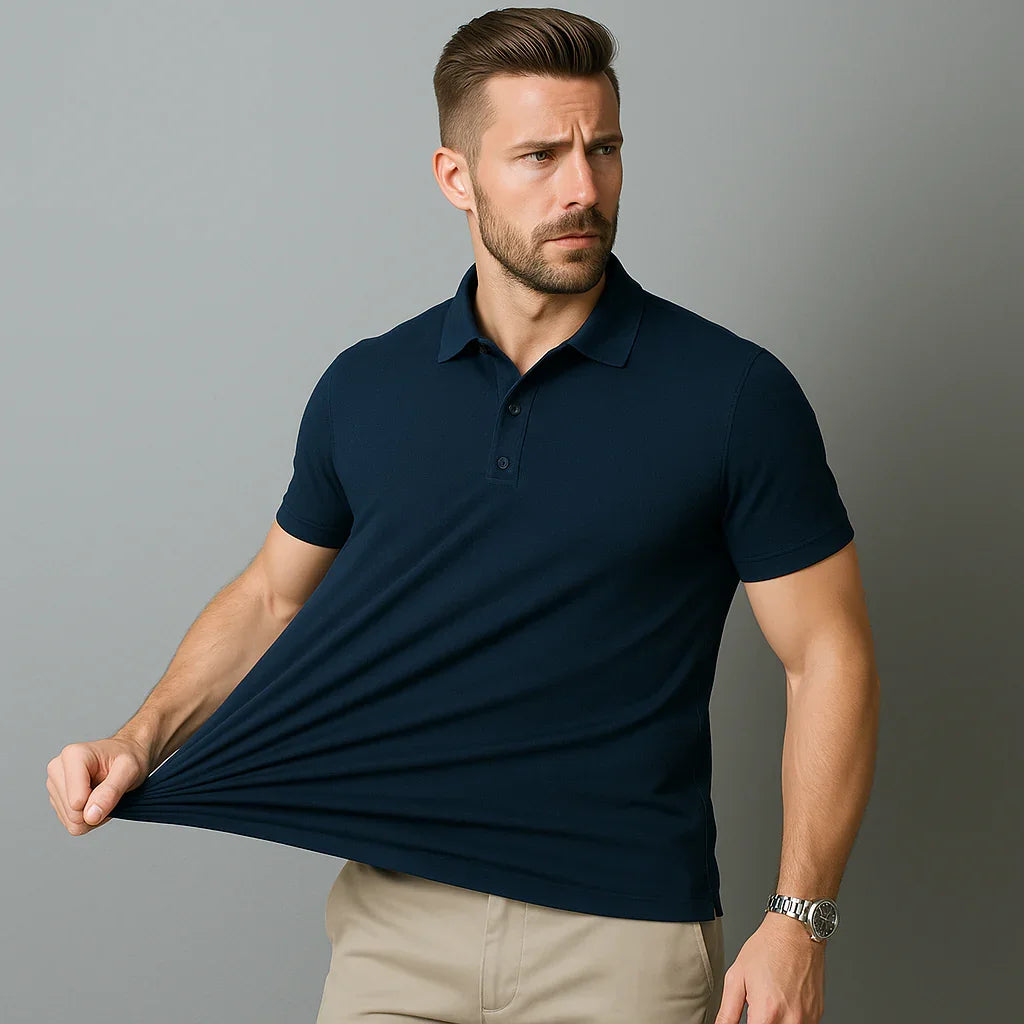 Camisa Polo Tech - Tecido anti suor + Relogio de Brinde