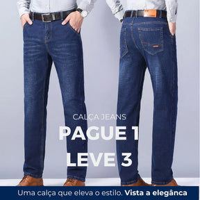 Pague 1 Leve 3 | Calça Jeans® Texas + Brinde Cinto Masculino