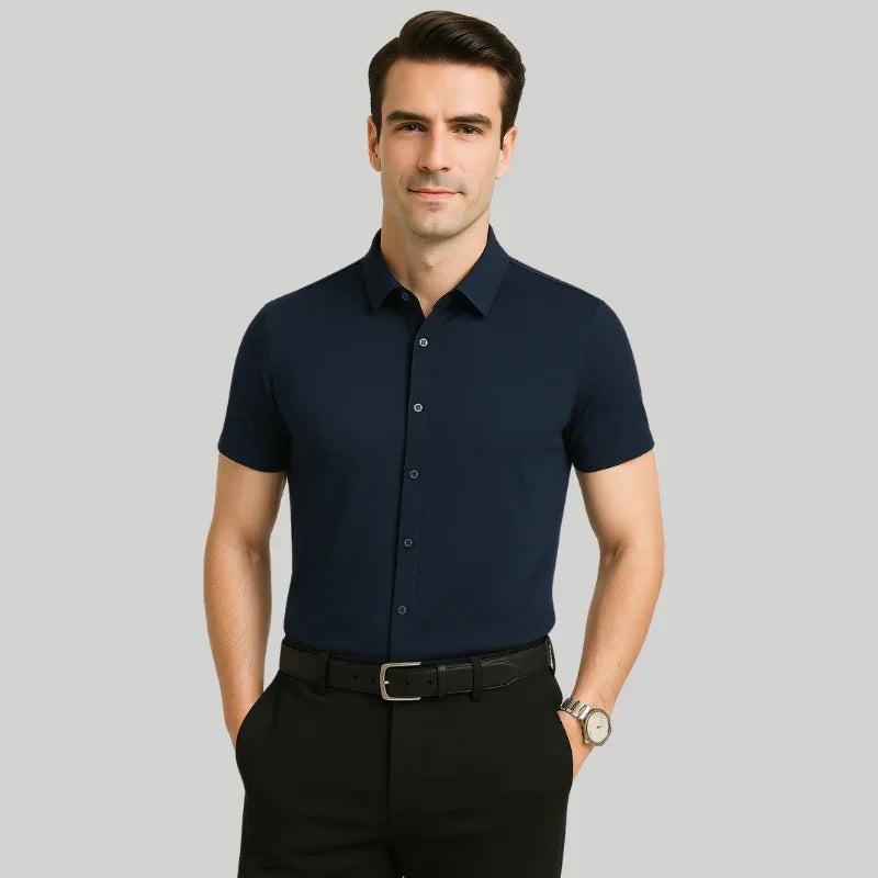 Camisa Social de Manga Curta Ultra Elastic