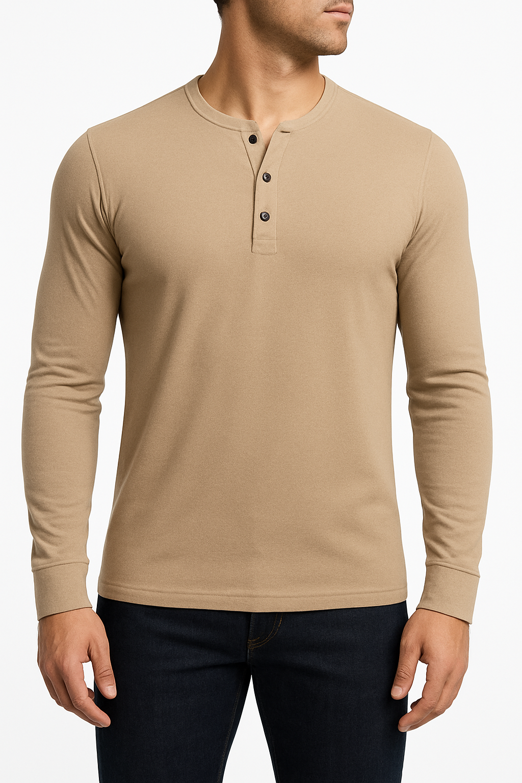 Camisa Manga Longa Henley Prime