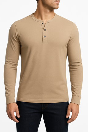 Camisa Manga Longa Henley Prime