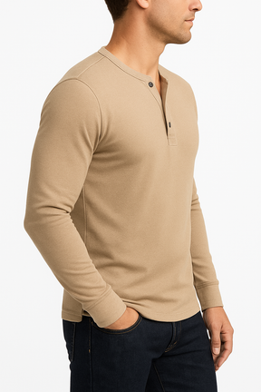 Camisa Manga Longa Henley Prime