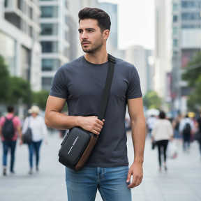 Bolsa Masculina CrossShield – Segurança, Estilo e Praticidade