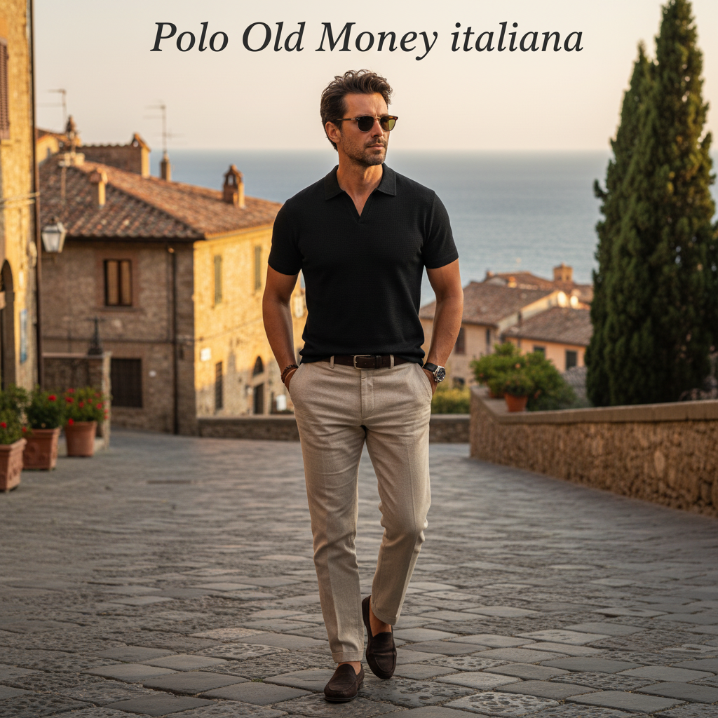 Camisa Clássica Polo Old Money italiana