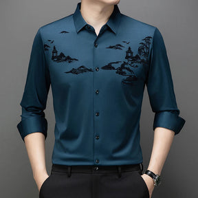 camisa social Horizon Manga Longa