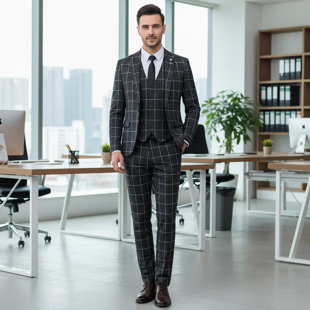 Cosume Kingsman - Blazer Colete e Calça Social