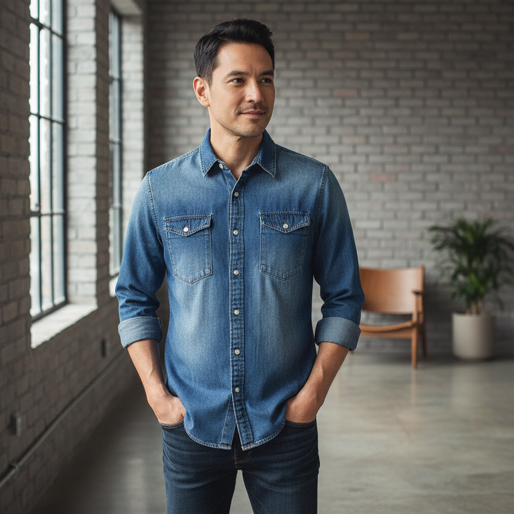 Pague 1 e Leve 2 | Camisa Jeans Minimal Classic