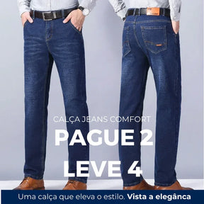 Pague 2 Leve 4 | Calça Jeans® Classic + cinto de Brinde