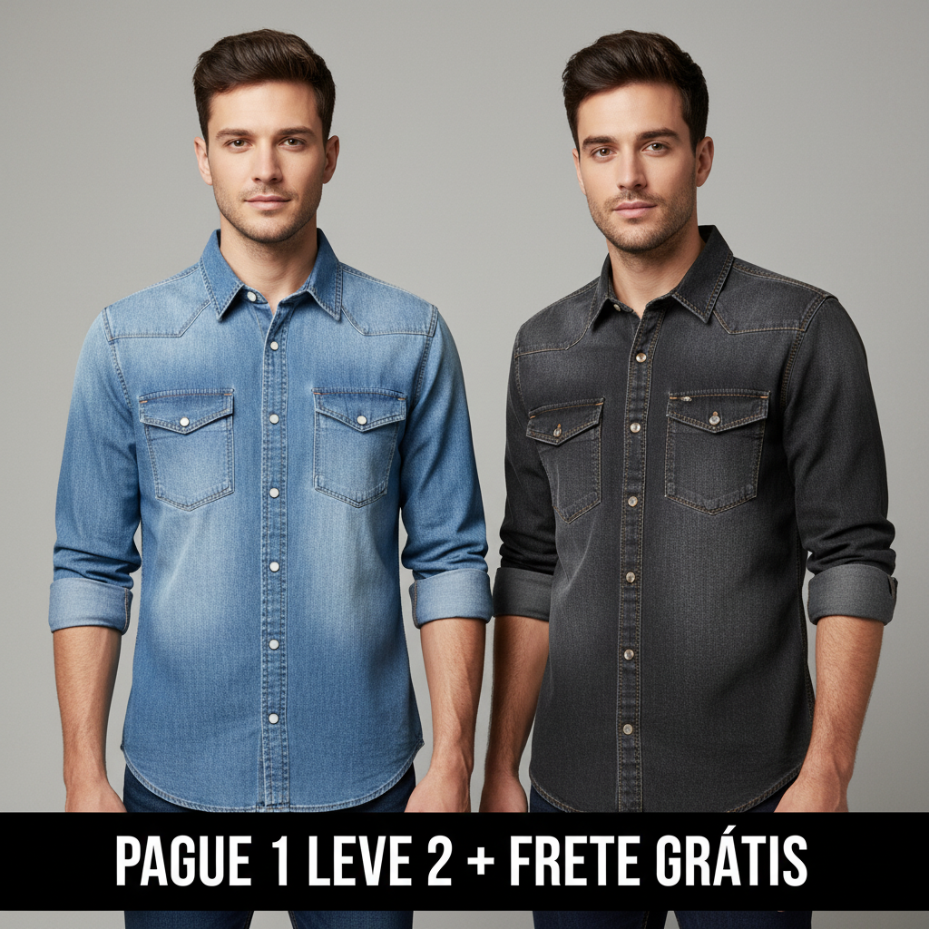 Pague 1 e Leve 2 | Camisa Jeans Minimal Classic