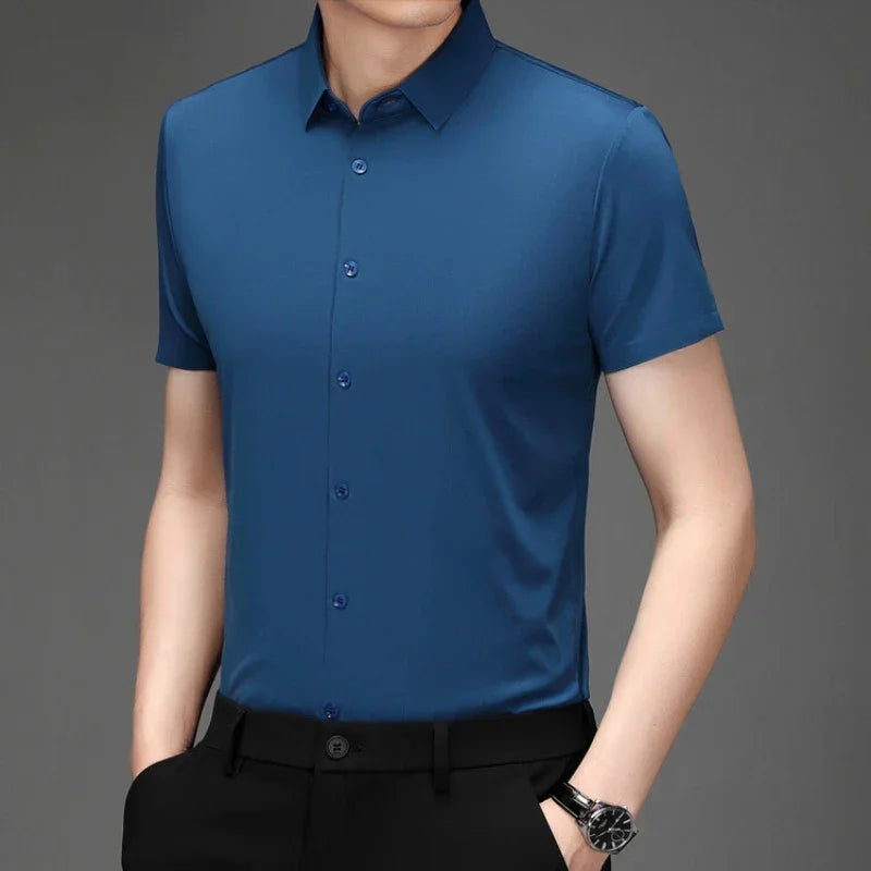 Camisa Social de Manga Curta Ultra Elastic
