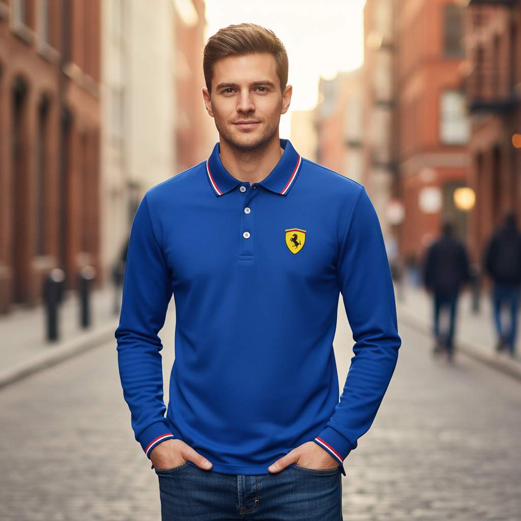 Pague 1 Leve 2 - Camisa Polo Manga Longa Ferrari