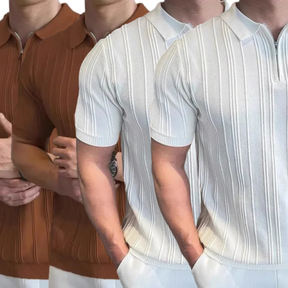 Pague 1 Leve 4 - Camisa Polo com Ziper Old Money