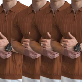 Pague 1 Leve 4 - Camisa Polo com Ziper Old Money