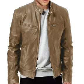 Jaqueta Maverick de Couro Masculina